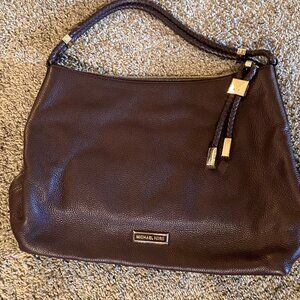 Michael Kors Large Brown Pebbled Boho Bag